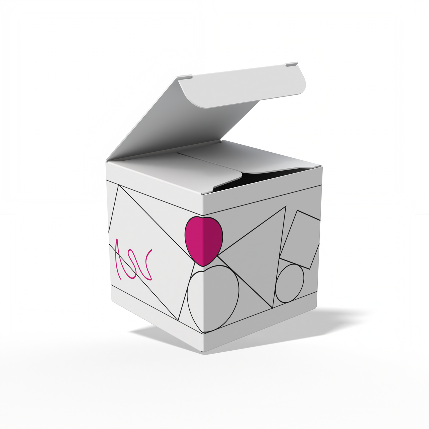Design Custom 2"x2"x2" Auto Lock Boxes Online | PrintLab by WEC | Open Box