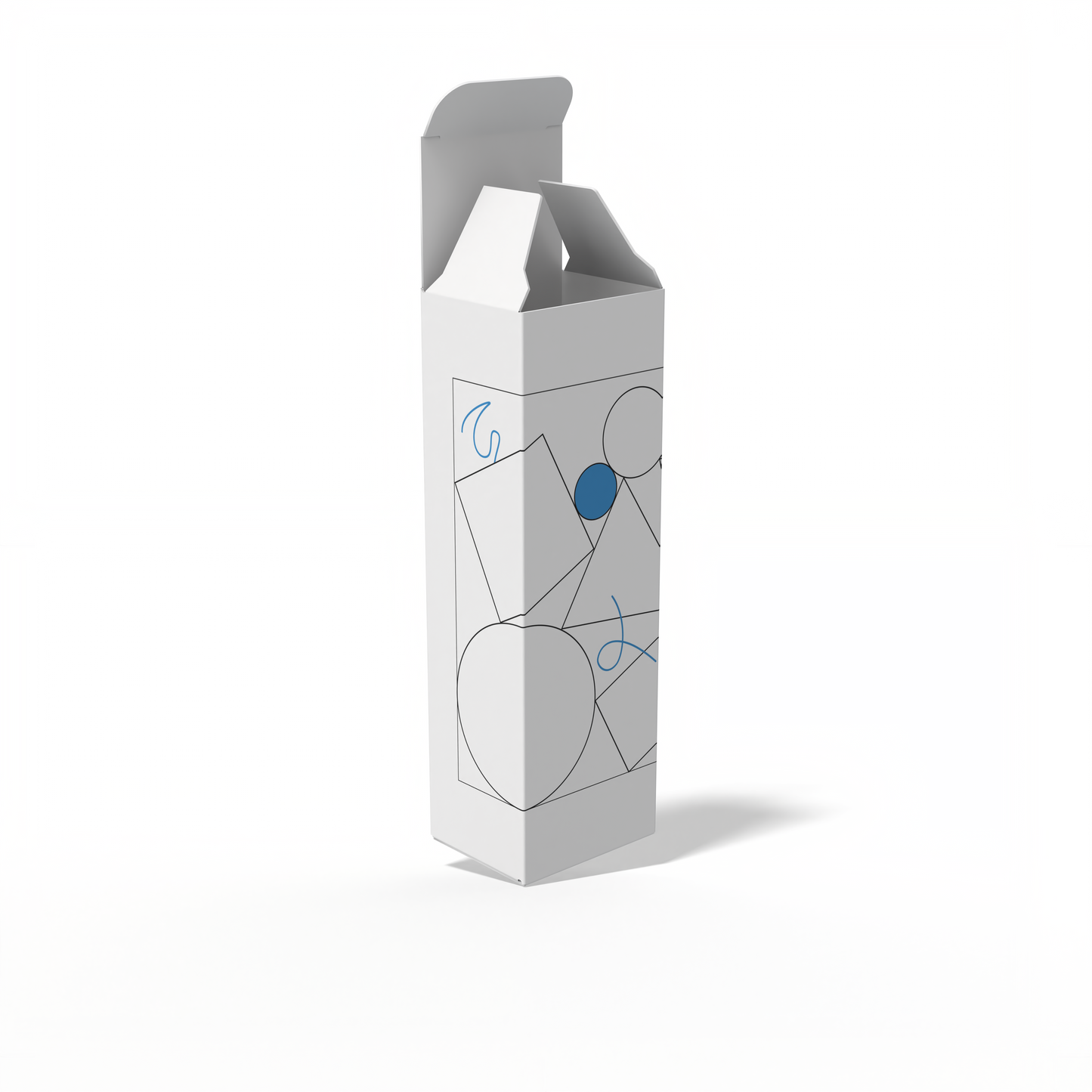 Design Custom 1.25"x1"x4" Cross Tuck Boxes Online | PrintLab by WEC | Open