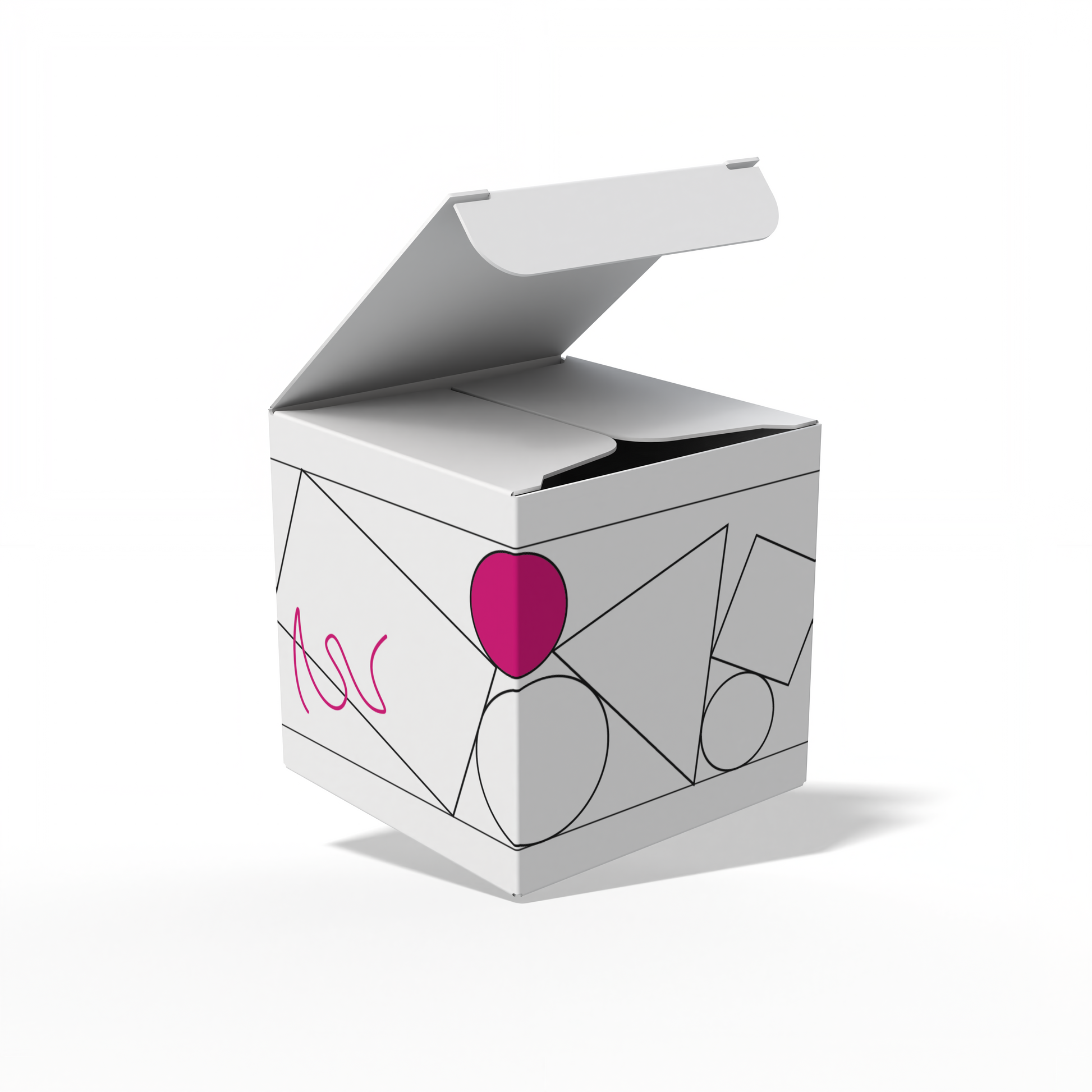 Design Custom 2"x2"x2" Auto Lock Boxes Online | PrintLab by WEC | Open Box