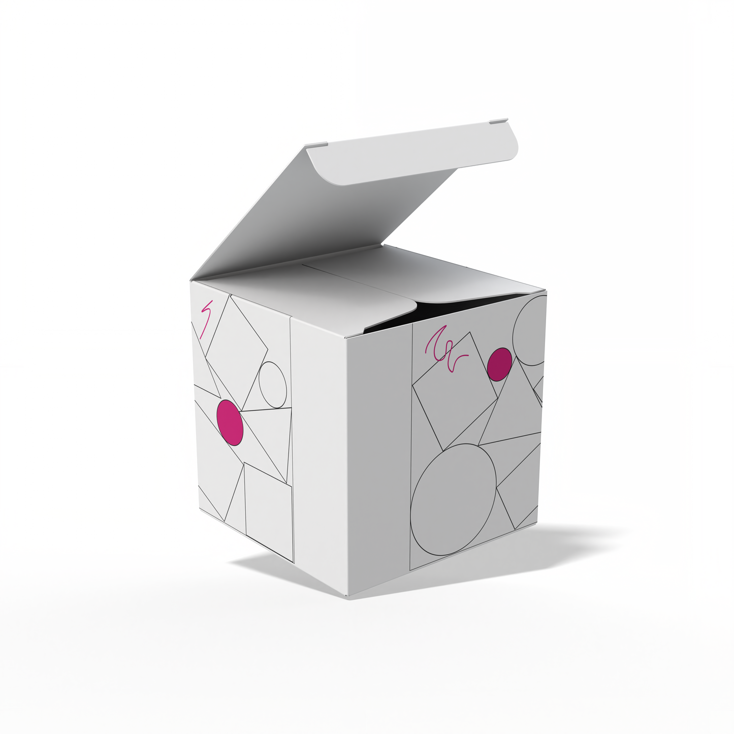 Design Custom 3"x3"x3" Auto Lock Boxes Online | PrintLab by WEC | Open Box