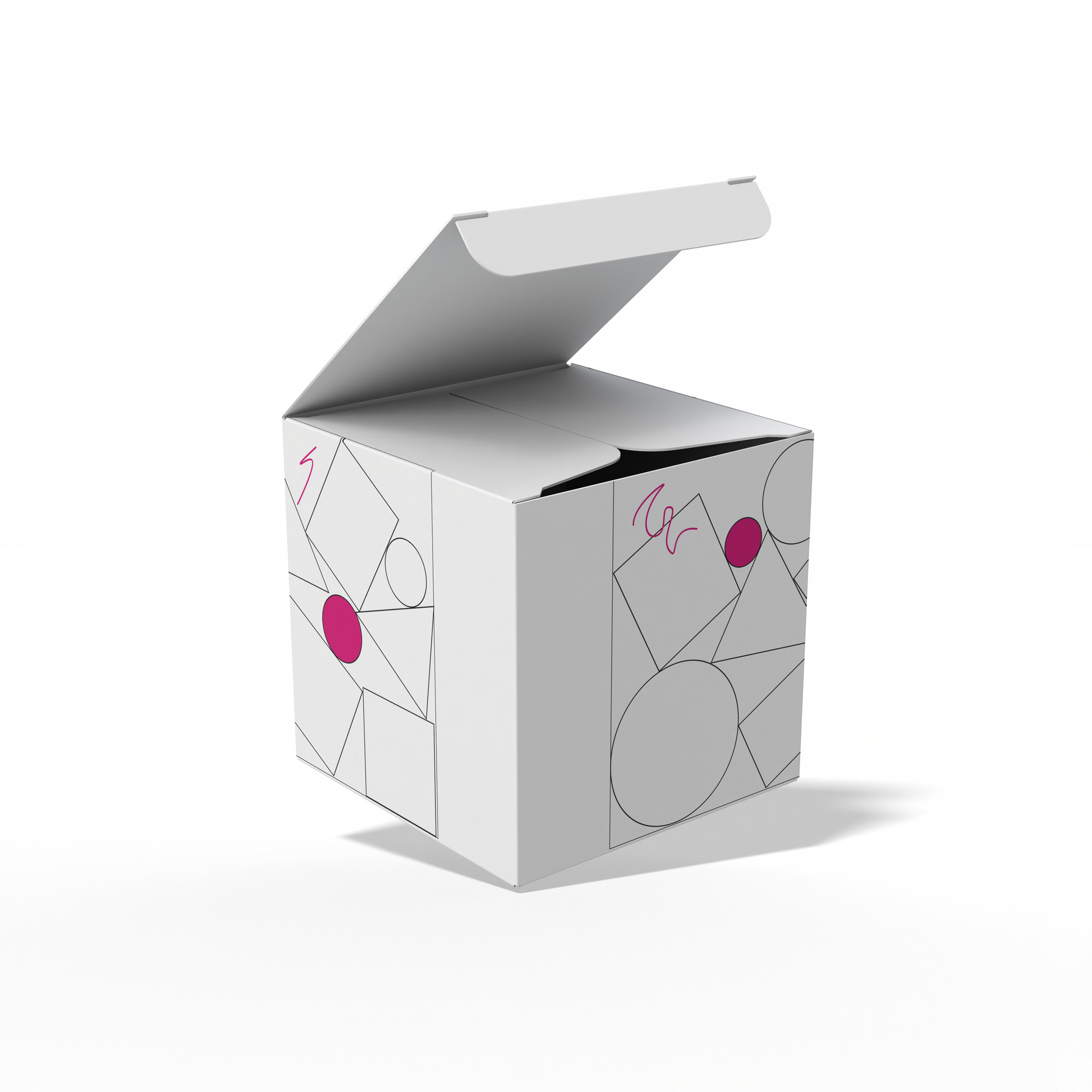 Design Custom 3"x3"x3" Auto Lock Boxes Online | PrintLab by WEC | Open Box