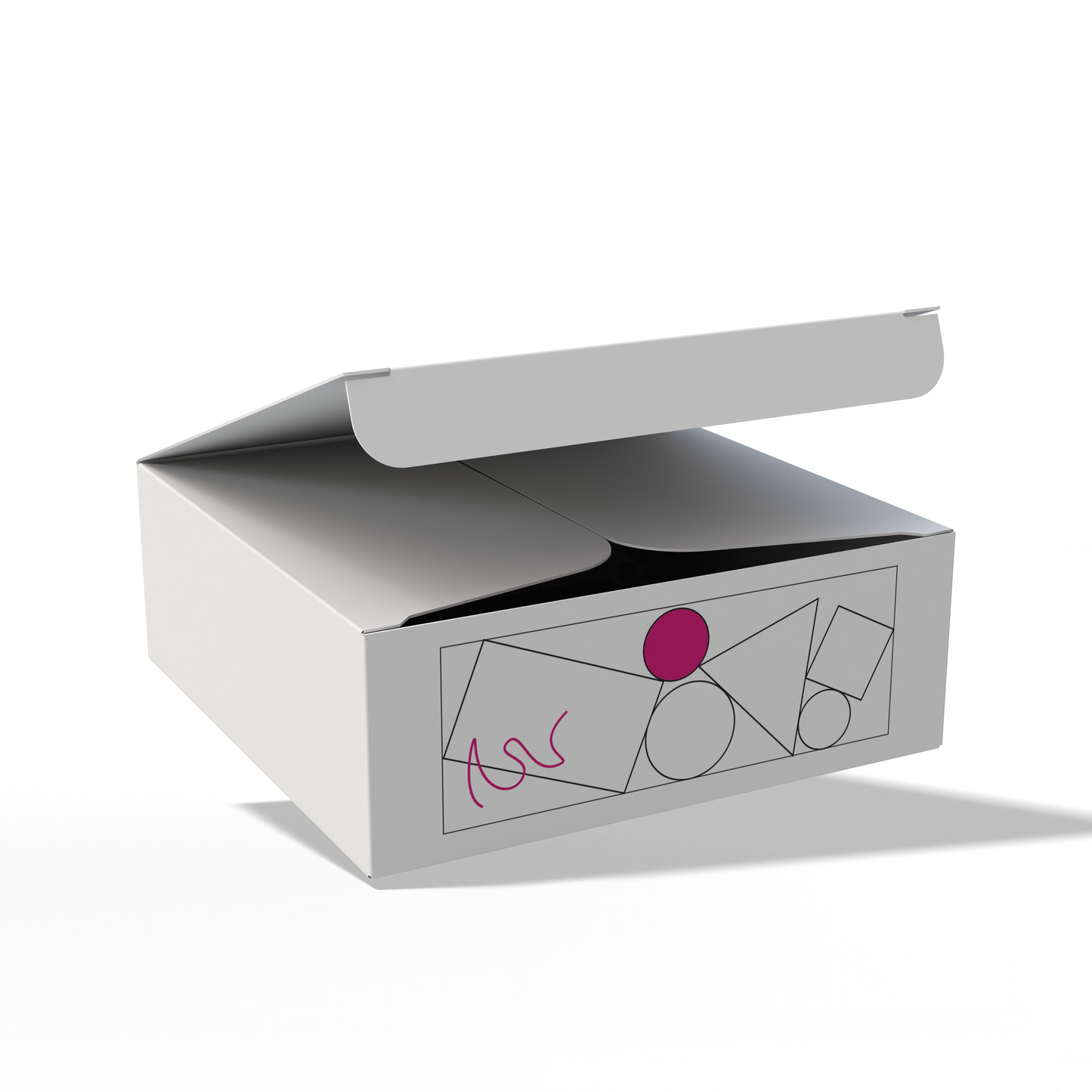 Design Custom 4.5"x4.5"x1.625" Auto Lock Boxes Online | PrintLab by WEC | Open Box