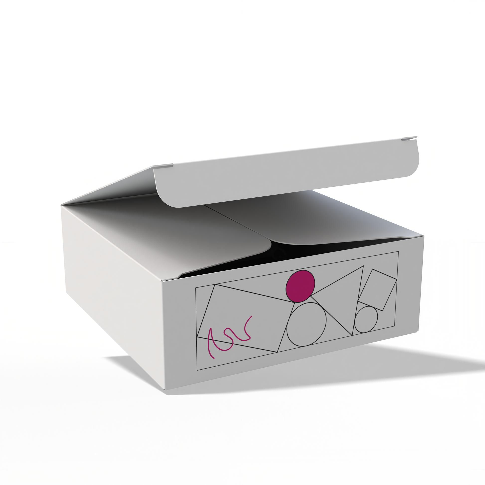 Design Custom 4.5"x4.5"x1.625" Auto Lock Boxes Online | PrintLab by WEC | Open Box