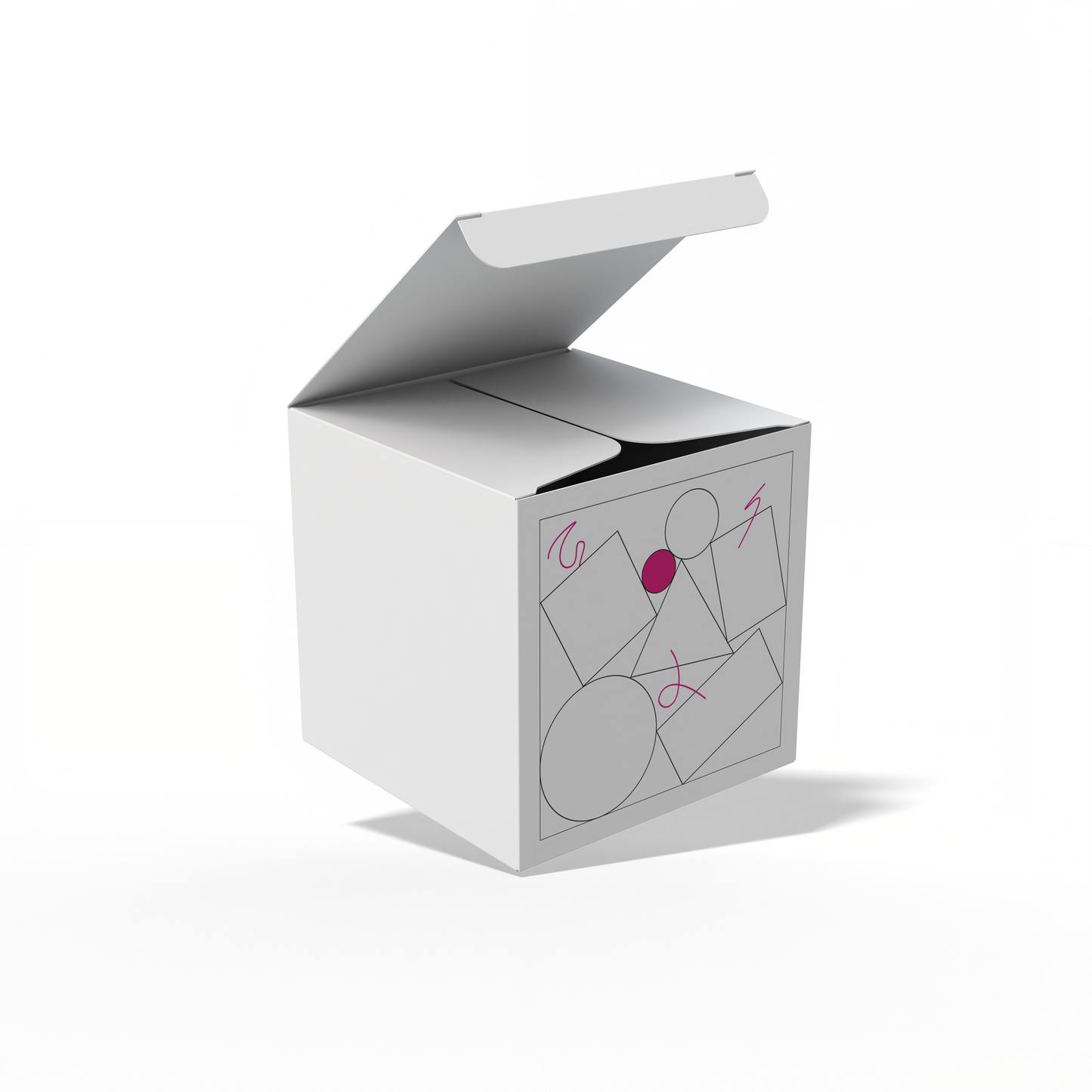Design Custom 4"x4"x4" Auto Lock Boxes Online | PrintLab by WEC | Open Box