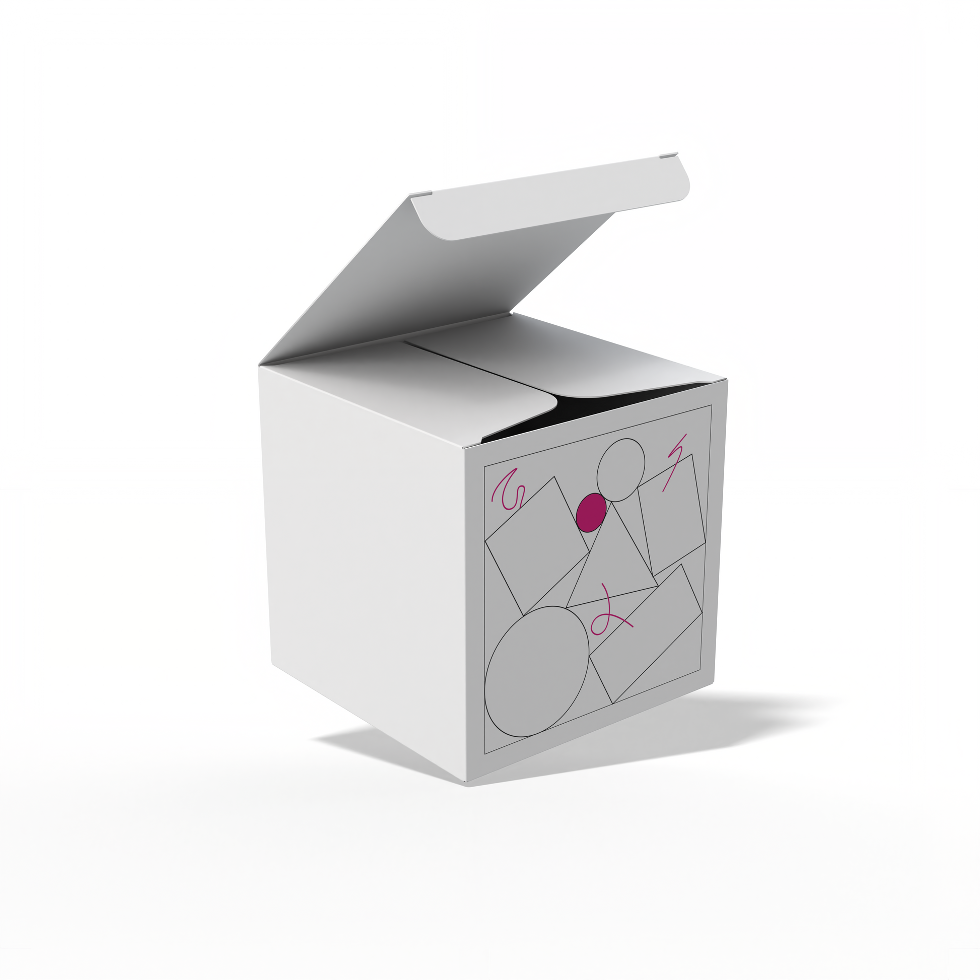 Design Custom 4"x4"x4" Auto Lock Boxes Online | PrintLab by WEC | Open Box