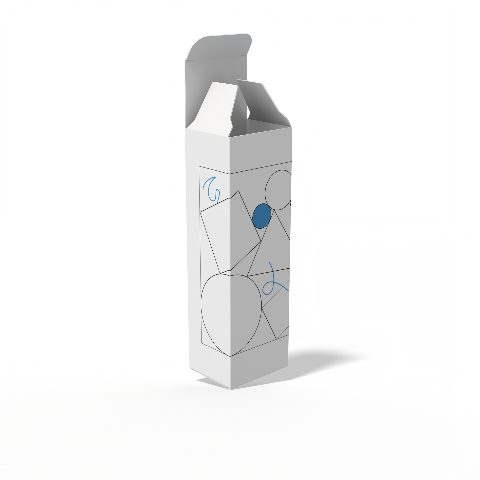 Design Custom 1.25"x1"x4" Cross Tuck Boxes Online | PrintLab by WEC | Open