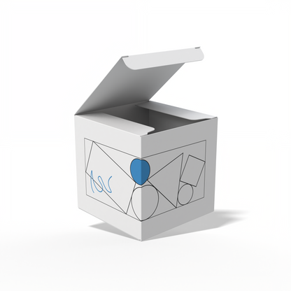 Design Custom 3"x3"x3" Cross Tuck Boxes Online | PrintLab by WEC | Open Box