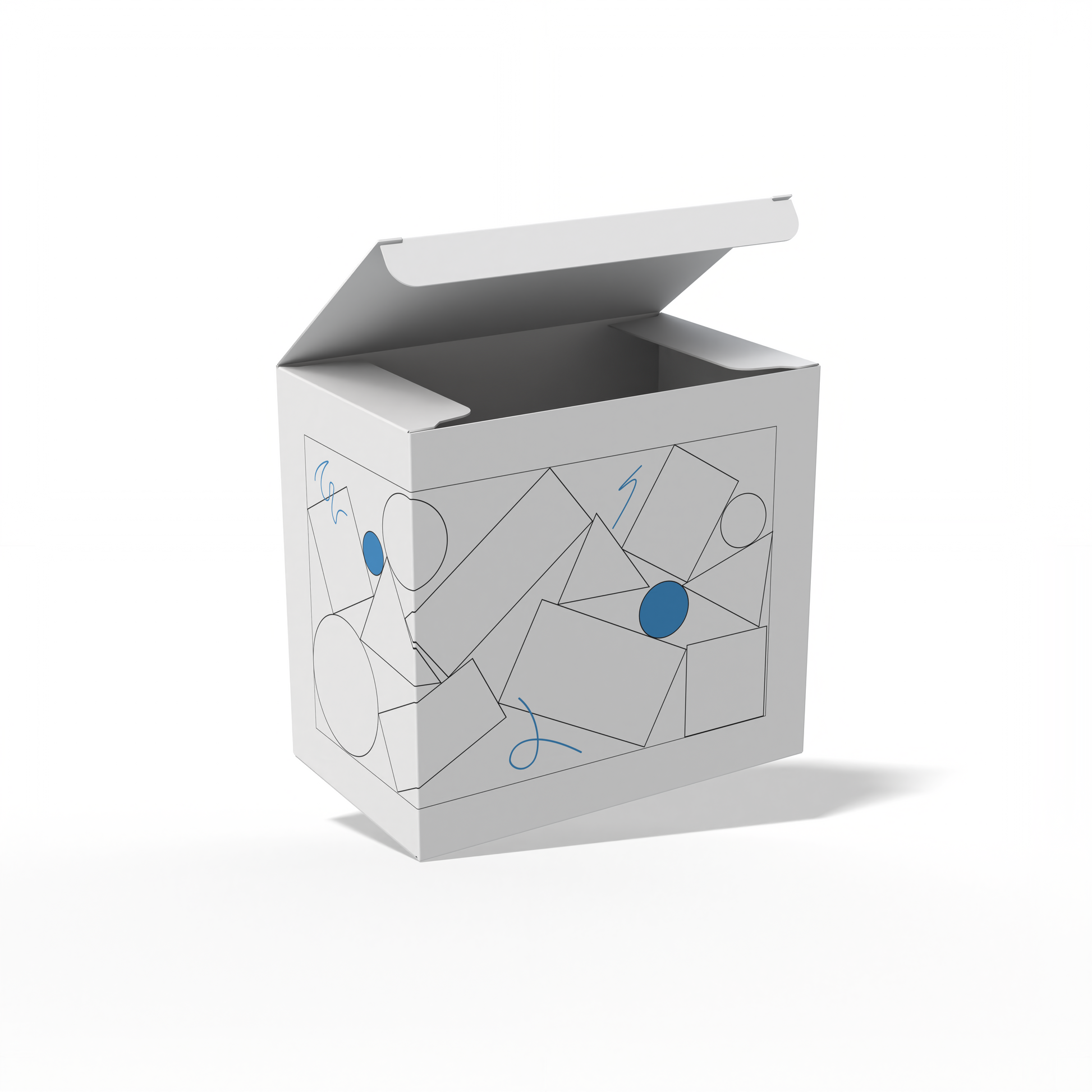 Design Custom 4.375"x2.625"x4" Cross Tuck Boxes Online | PrintLab by WEC | Open Box