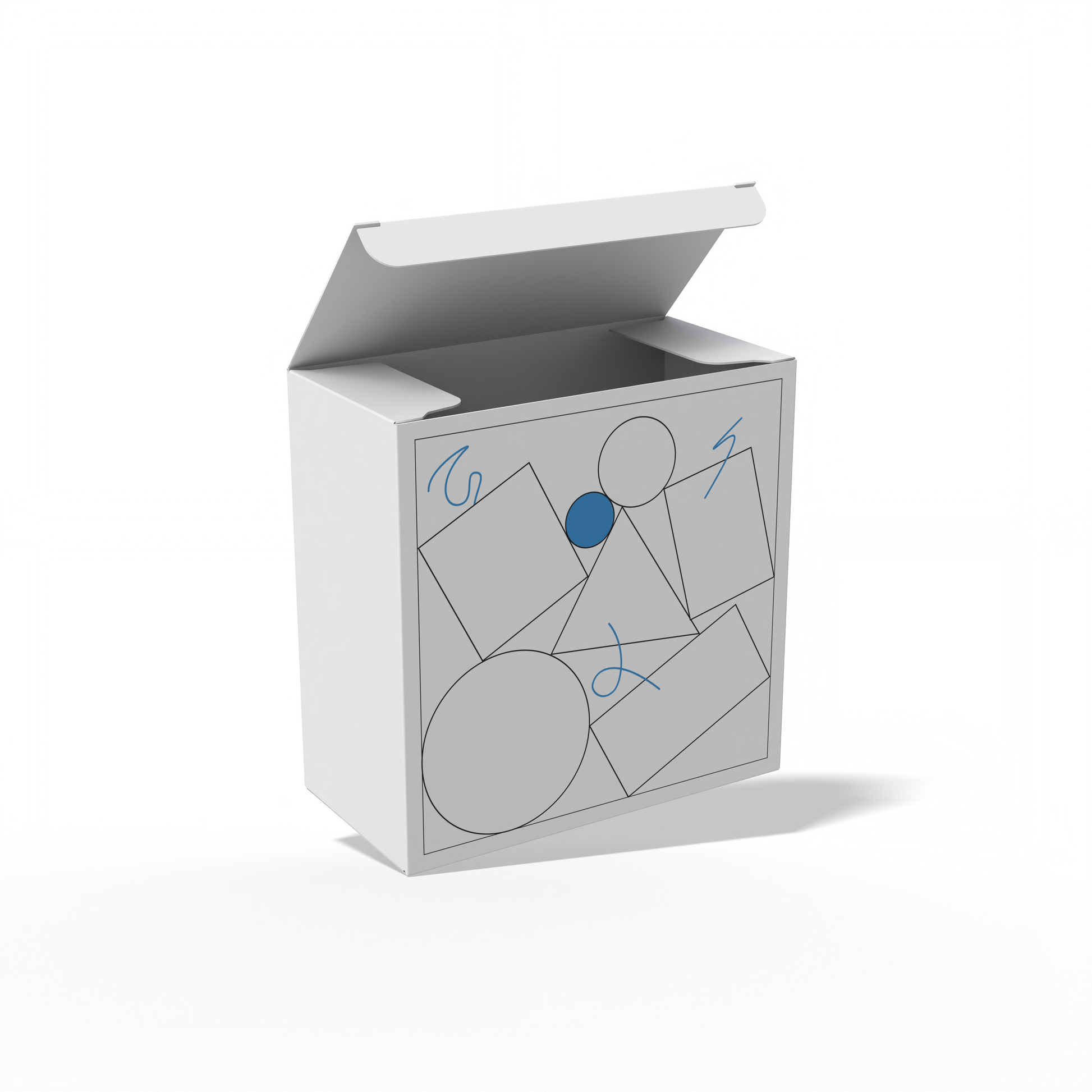 Design Custom 4"x2"x4" Cross Tuck Boxes Online | PrintLab by WEC | Open Box