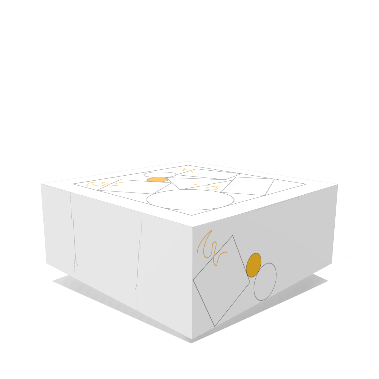 Design Custom 10"x10"x3" (18pt) Flip Top Boxes Online | PrintLab by WEC | Closed Box