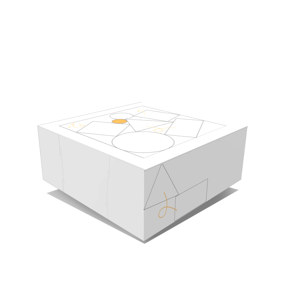 Design Custom 10"x10"x4" Flip Top Boxes Online | PrintLab by WEC | Closed Box