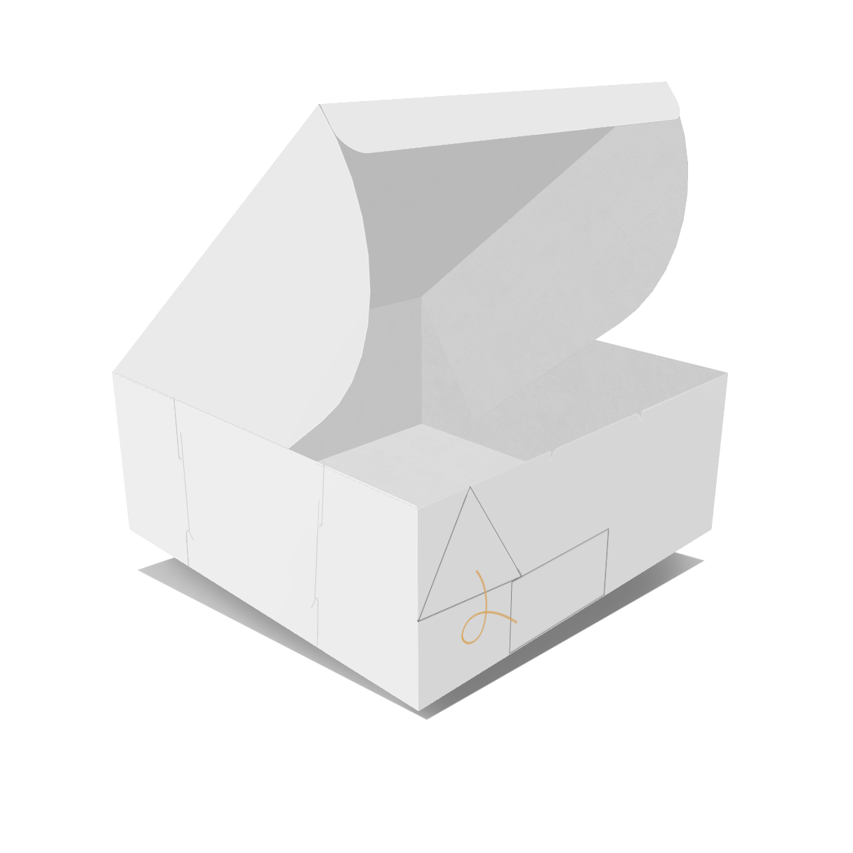 Design Custom 10"x10"x4" Flip Top Boxes Online | PrintLab by WEC | Open Box